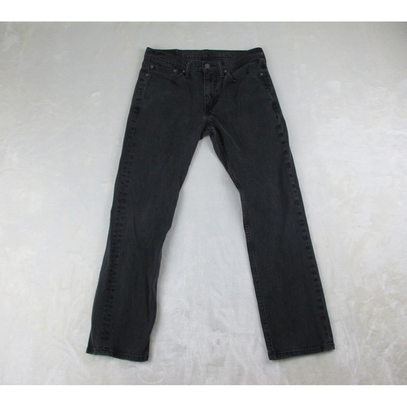 Levi's 514 Pants Mens 32 Black Denim Jeans Straight Pockets‎ Casual 32X30* - Picture 1 of 12